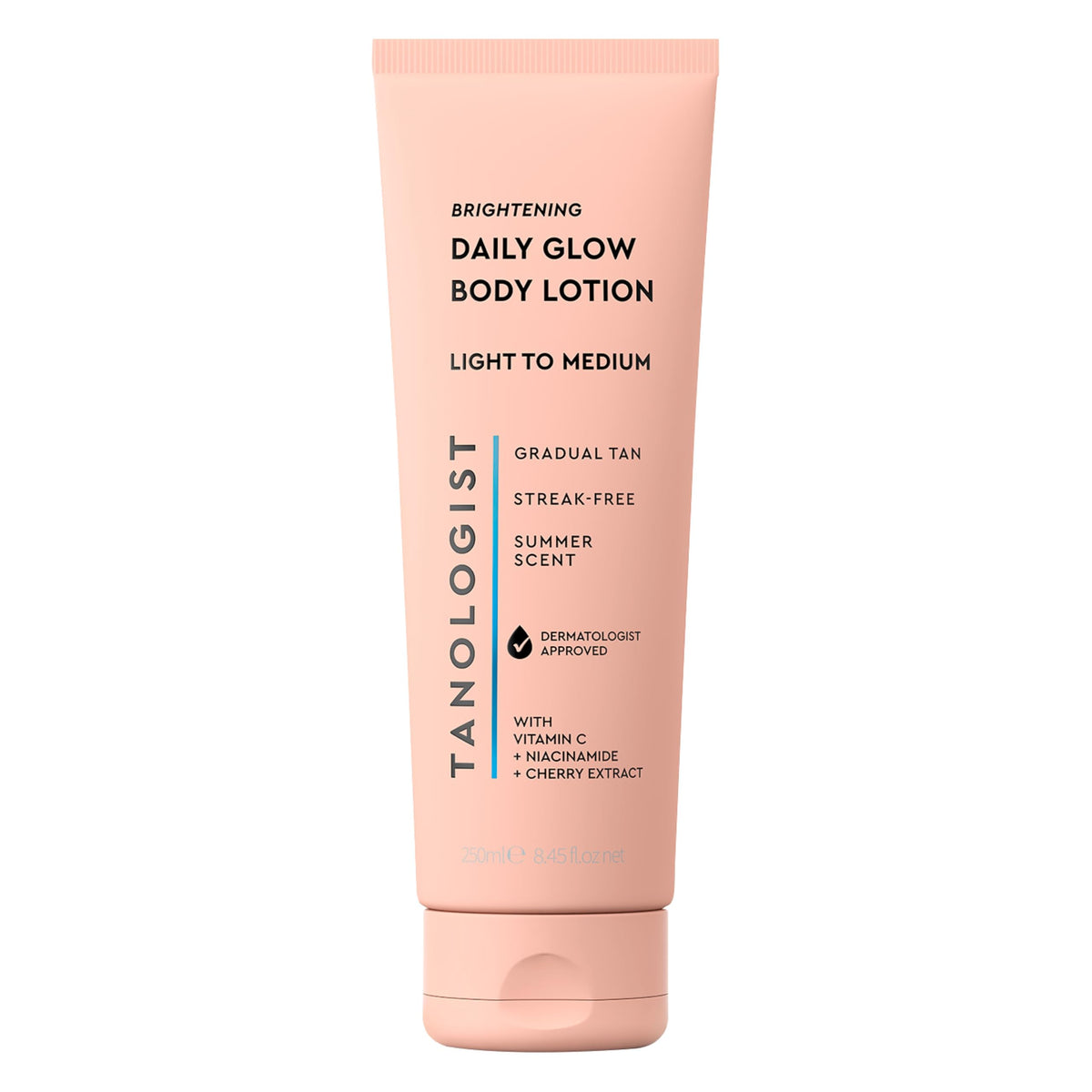 Tanologist Daily Glow bottle showing gradual tanning for natural daily color