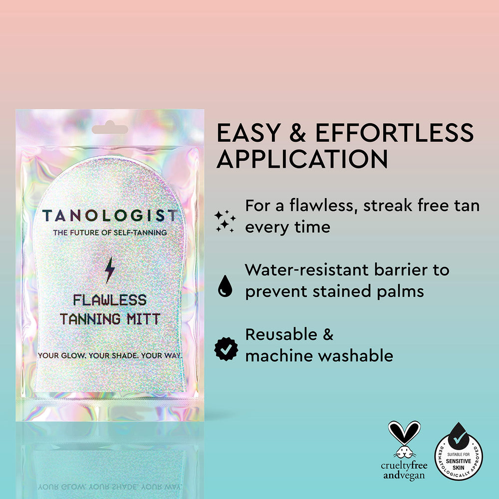 Tanologist Flawless Mitt demonstrates circular blending for even tan
