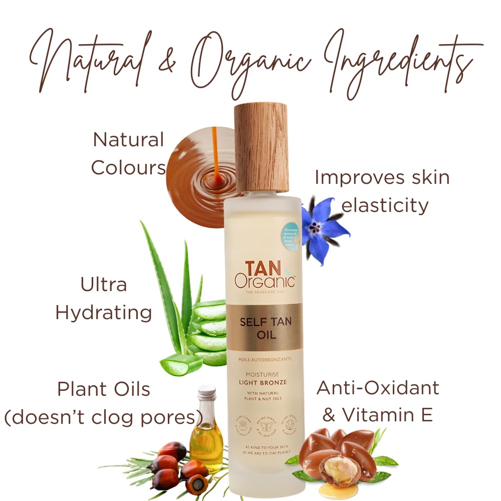 TanOrganic Self Tanning Oil drying without transferring to clothes