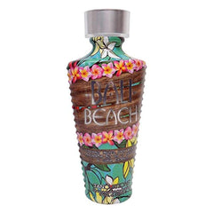 Tanovations Ed Hardy Bali Beach Coconut Black Bronzer bottle with rich tan and coconut scent.