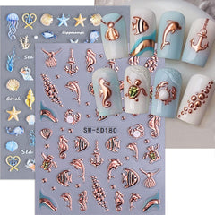 TANYOOTO jellyfish motif decals offer shimmering blue-gold accents.