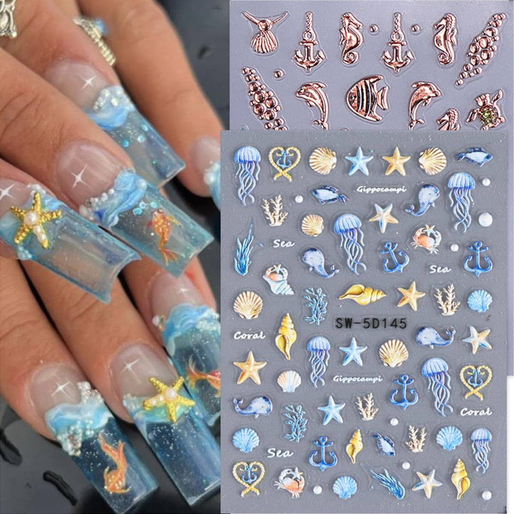 TANYOOTO starfish designs add playful ocean vibes to nails.