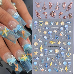 TANYOOTO starfish designs add playful ocean vibes to nails.