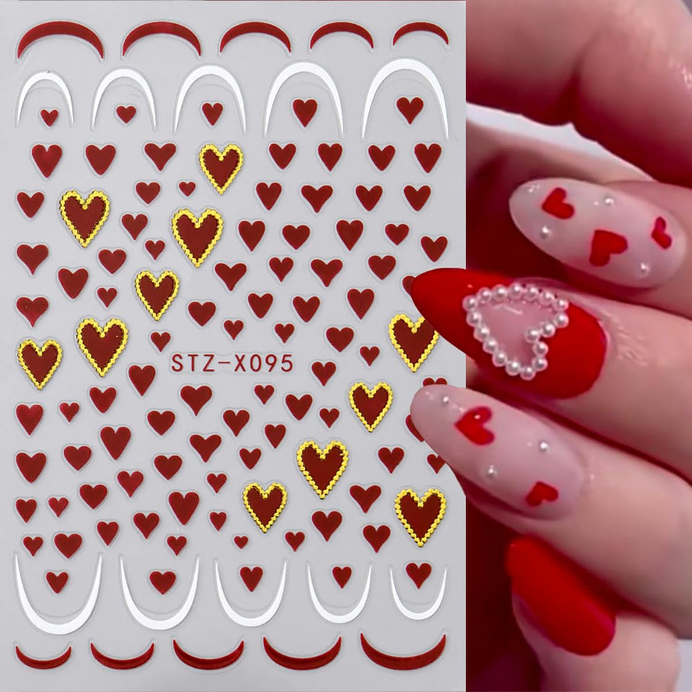 TANYOOTO valentines nail stickers easy peel sheets for DIY art