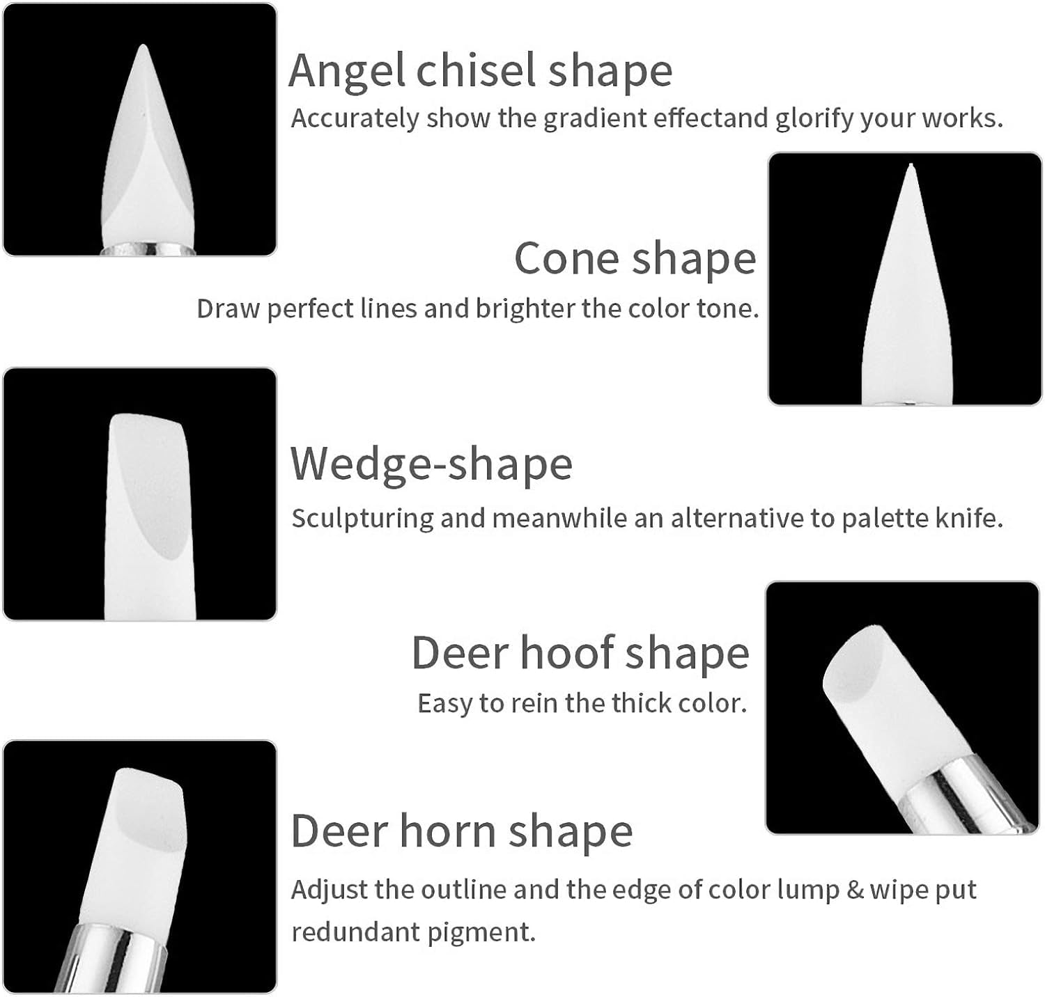 TAORANJU silicone-head tips are easy to clean and reusable.