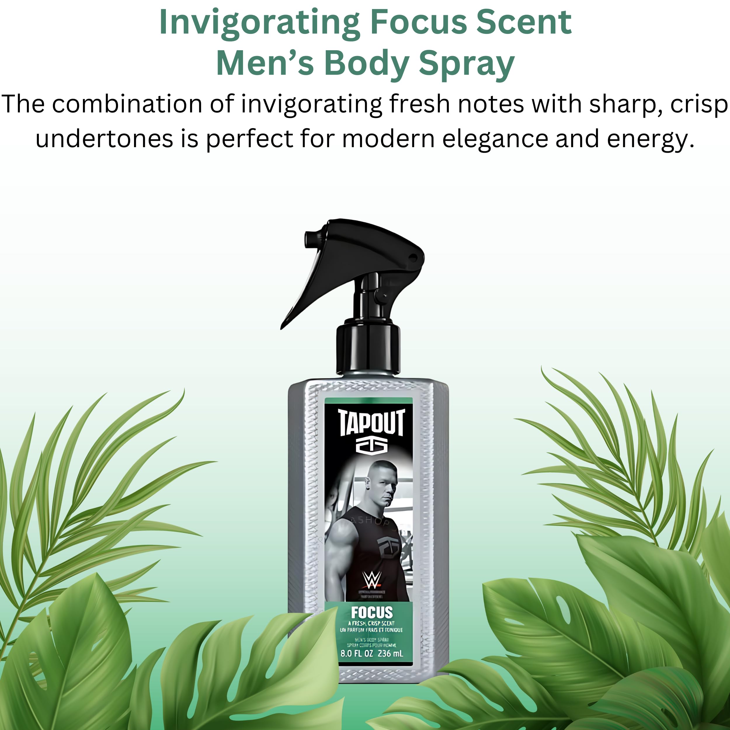 Tapout Focus bottle delivers fresh crisp aroma for sharper concentration.