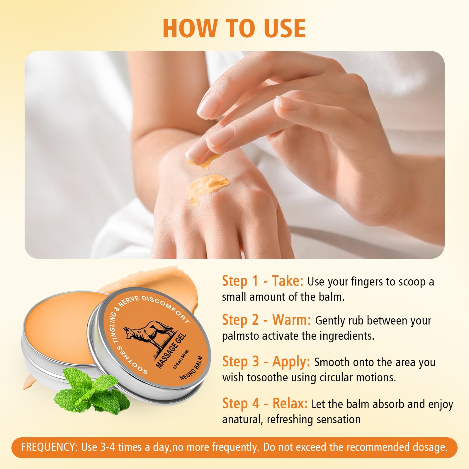 Hands applying Therawolf Neuro Balm to skin after workout
