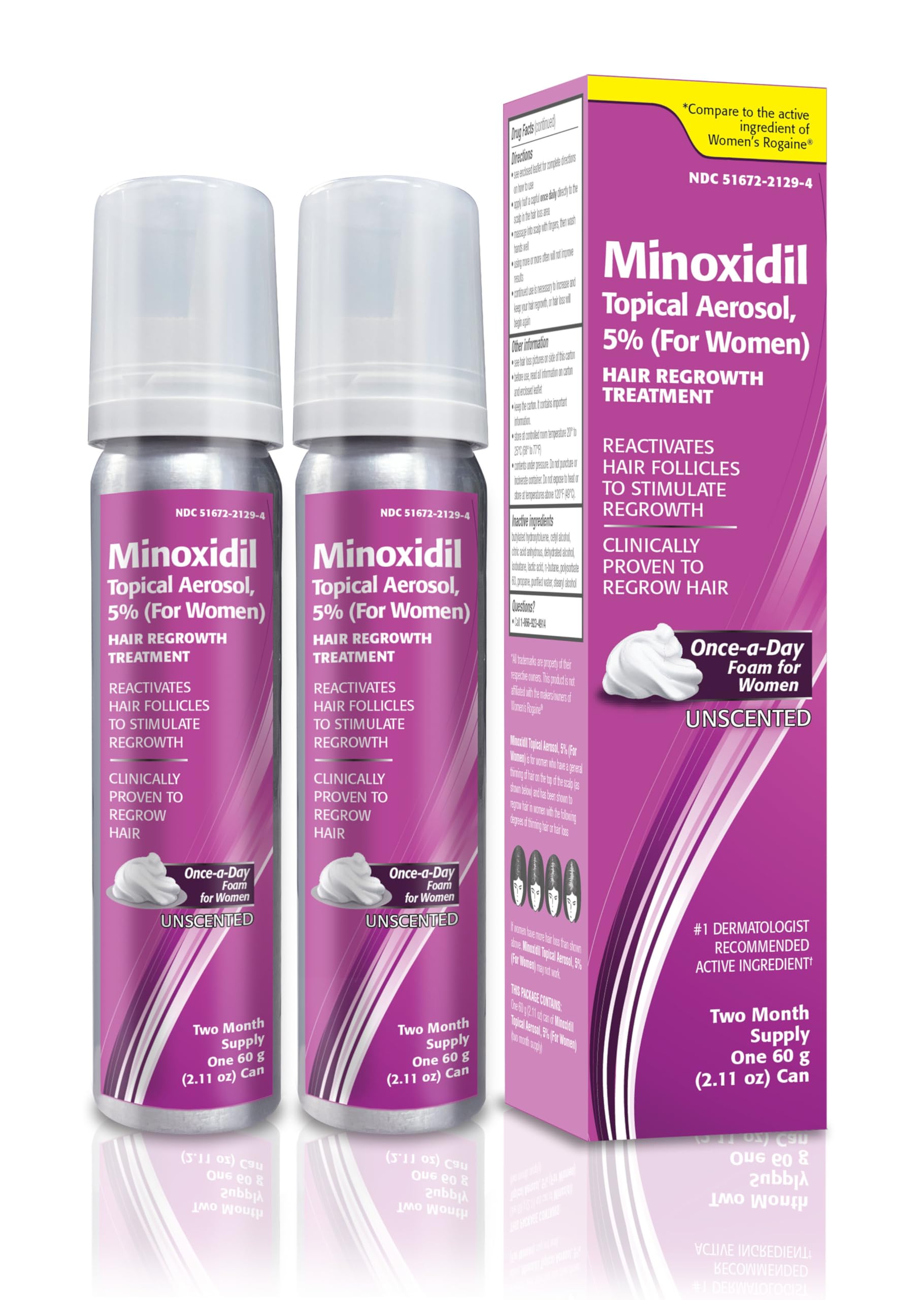 TARO Minoxidil 5% foam bottle ready for daily scalp treatment.