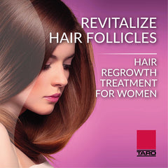 TARO Minoxidil foam applied to scalp; targeted thinning area.