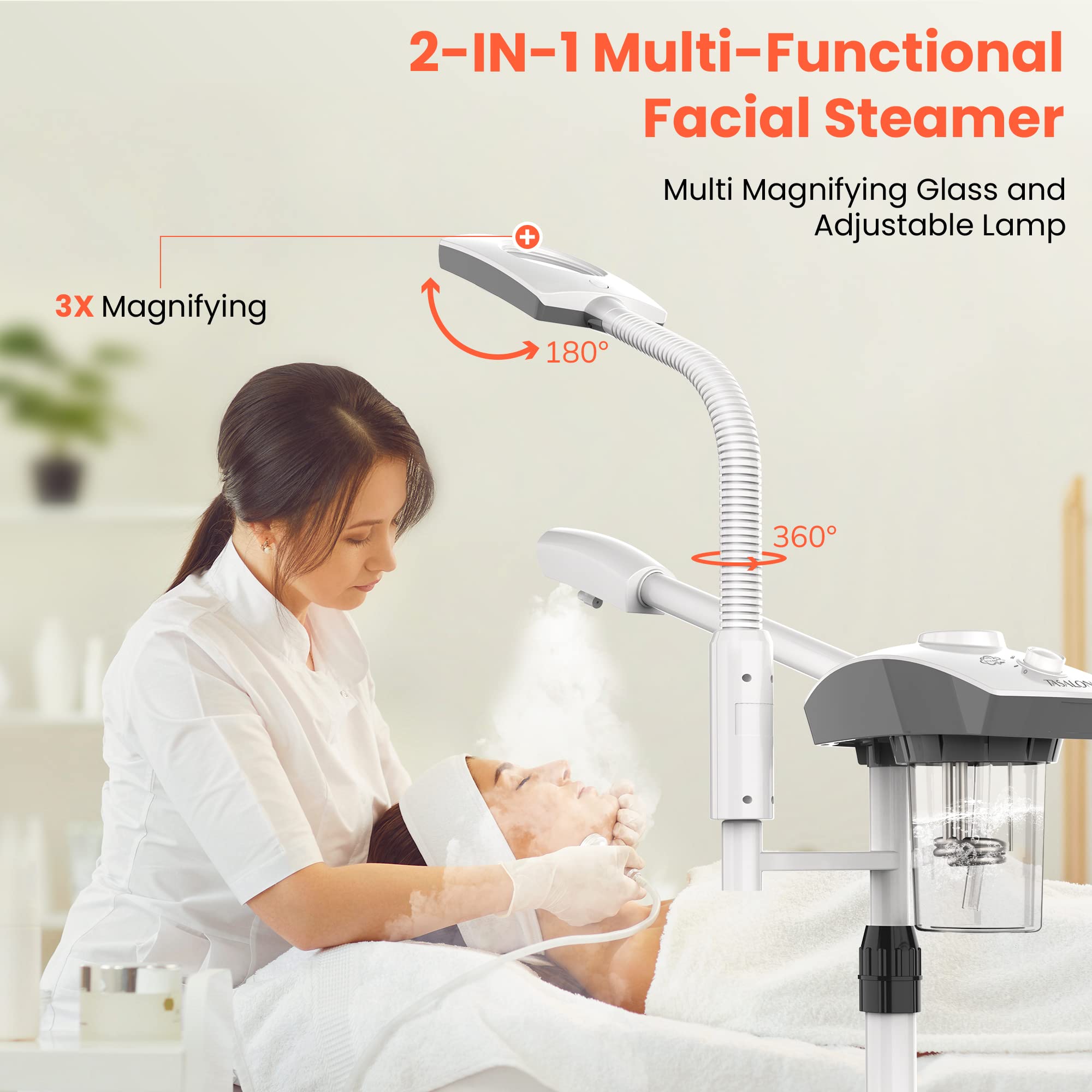 TASALON UV and steam functions offer versatile skincare options