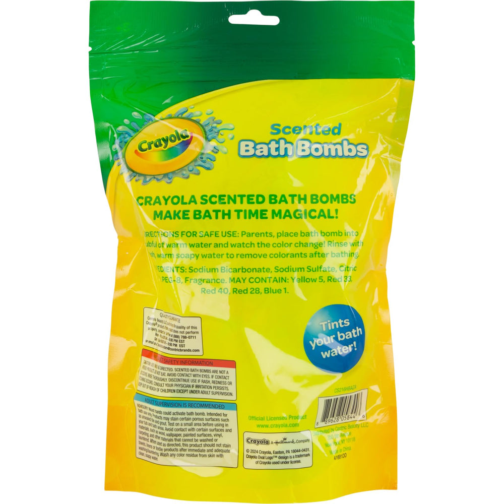 Taste Beauty Crayola laser lemon scented bath bomb lights up bath with zesty scent.