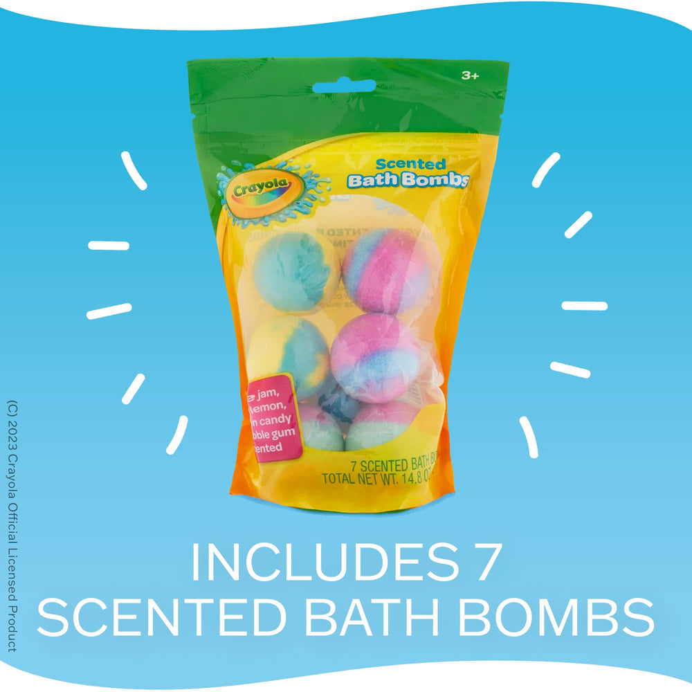 Taste Beauty Crayola kids bath bombs colorful set ready for gifting.