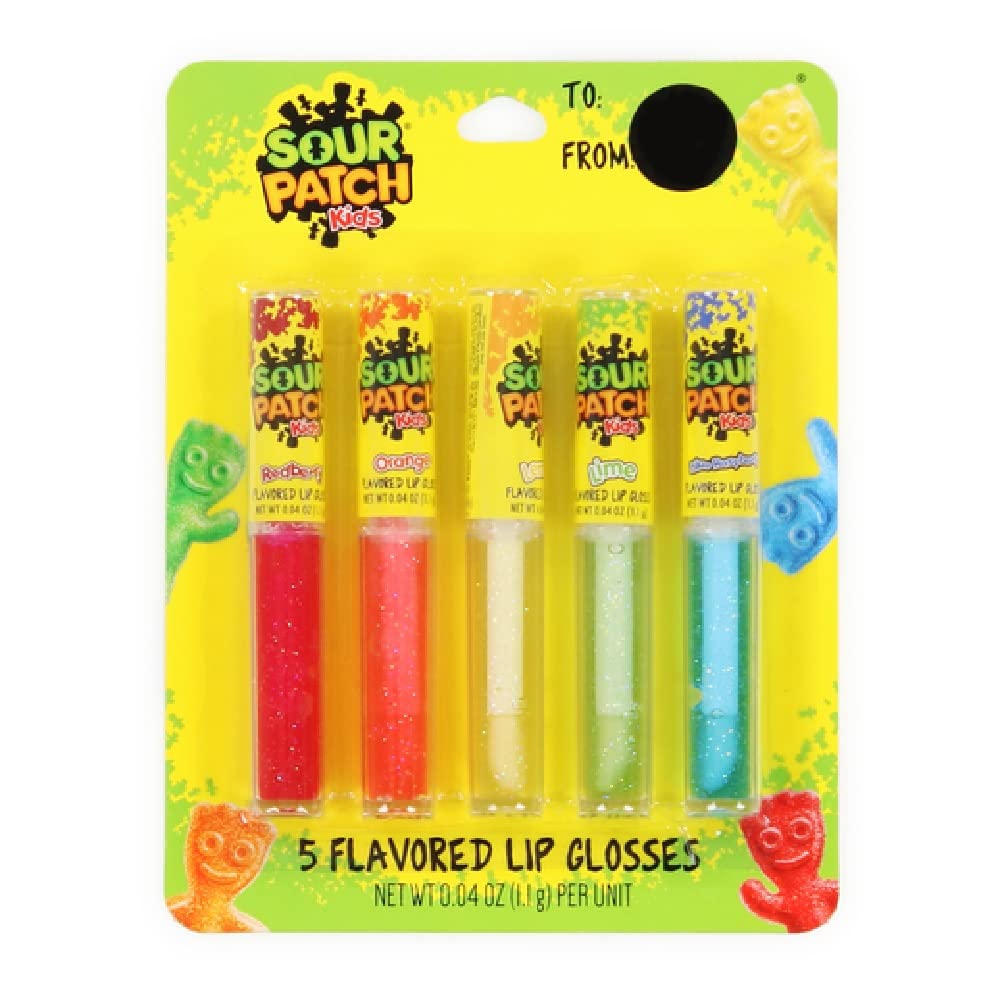Taste Beauty Sour Patch Kids gloss in red berry for a playful lip look.