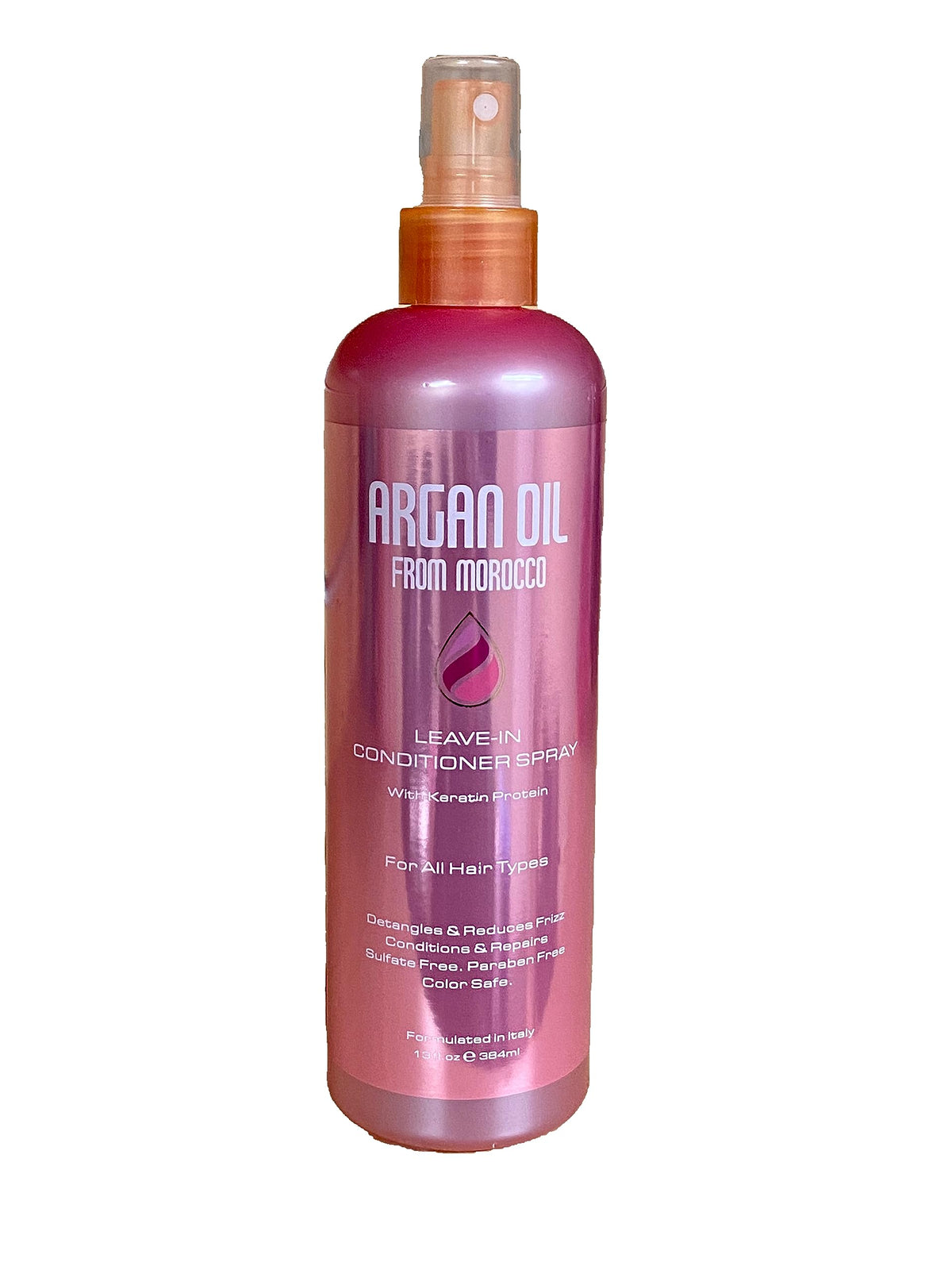 Taste of Argan leave-in conditioner spray with keratin and silk for frizz control and curl definition