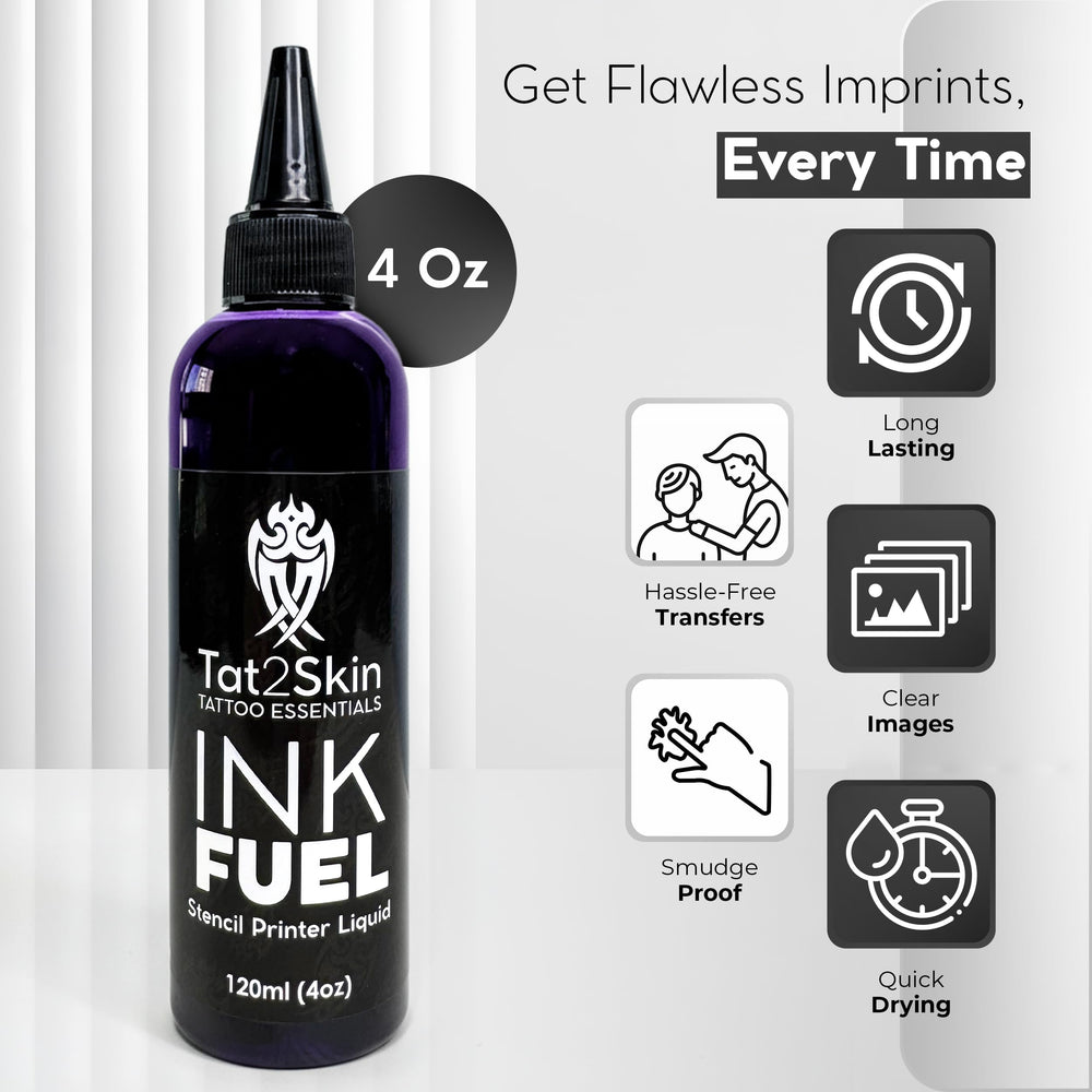 Tat2Skin InkFuel stencil ink funnel supports mess-free refilling and clean workspaces.