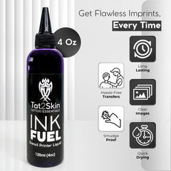 Tat2Skin InkFuel stencil ink funnel supports mess-free refilling and clean workspaces.