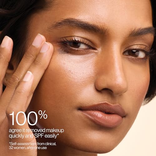 Tata Harper Nourishing Oil Cleanser texture appears milky on water for a soft cleanse