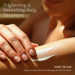 Tata Harper Resurfacing Body Serum applied on arm demonstrates body smoothing use.