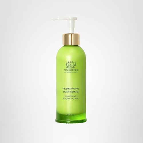 Tata Harper Resurfacing Body Serum rich texture suggests luxurious body care ritual.