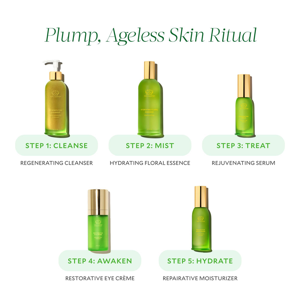 Tata Harper Retinoic Nutrient Face Oil skincare routine on vanity