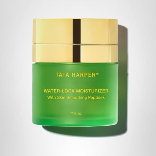 Final display shot of Tata Harper Water-Lock moisturizer on a beauty shelf.