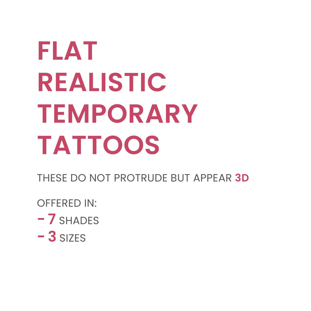 TataTattoos instruction guide and placement stickers included