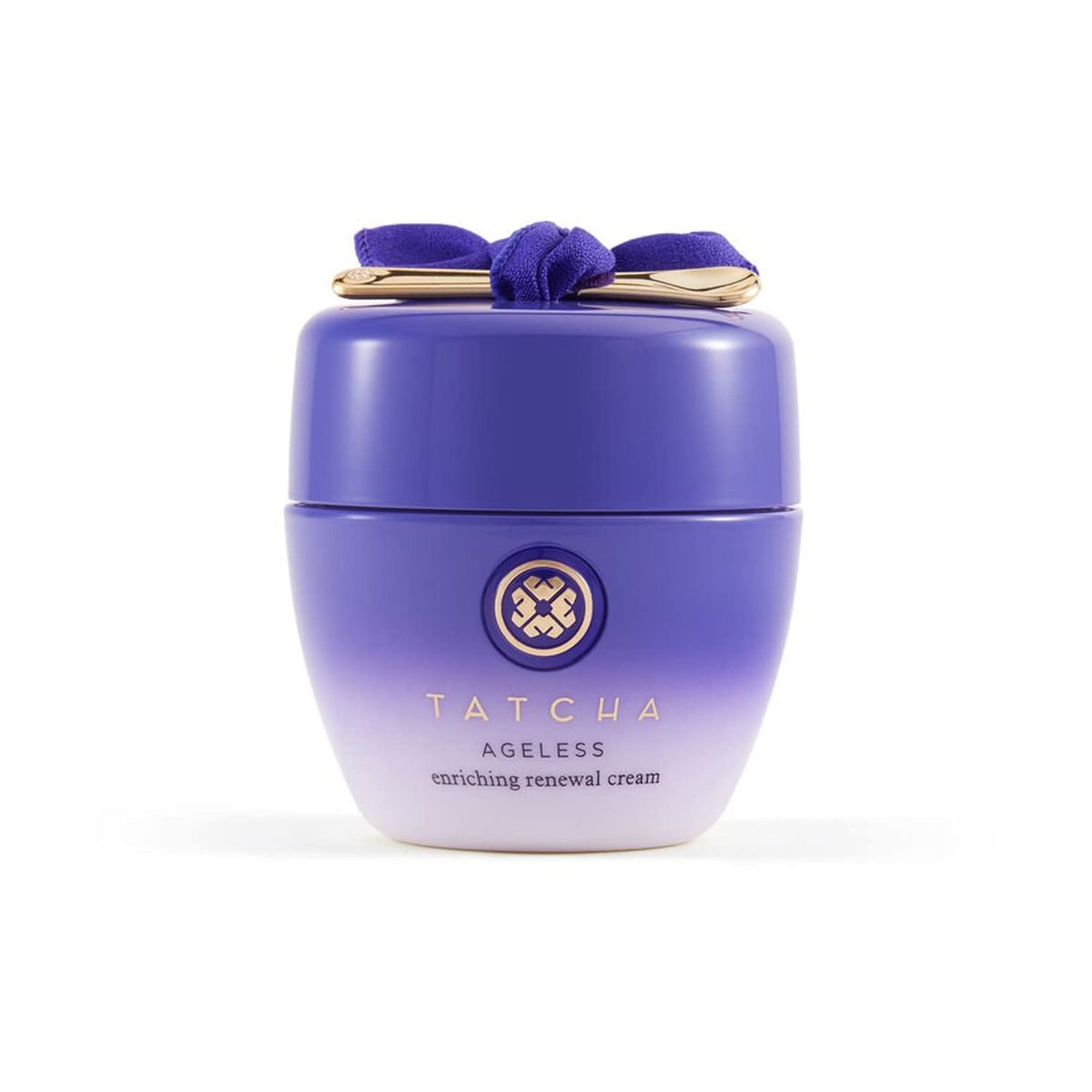 TATCHA Ageless Enriching Renewal Cream jar shows rich hydration for visibly firmer skin.