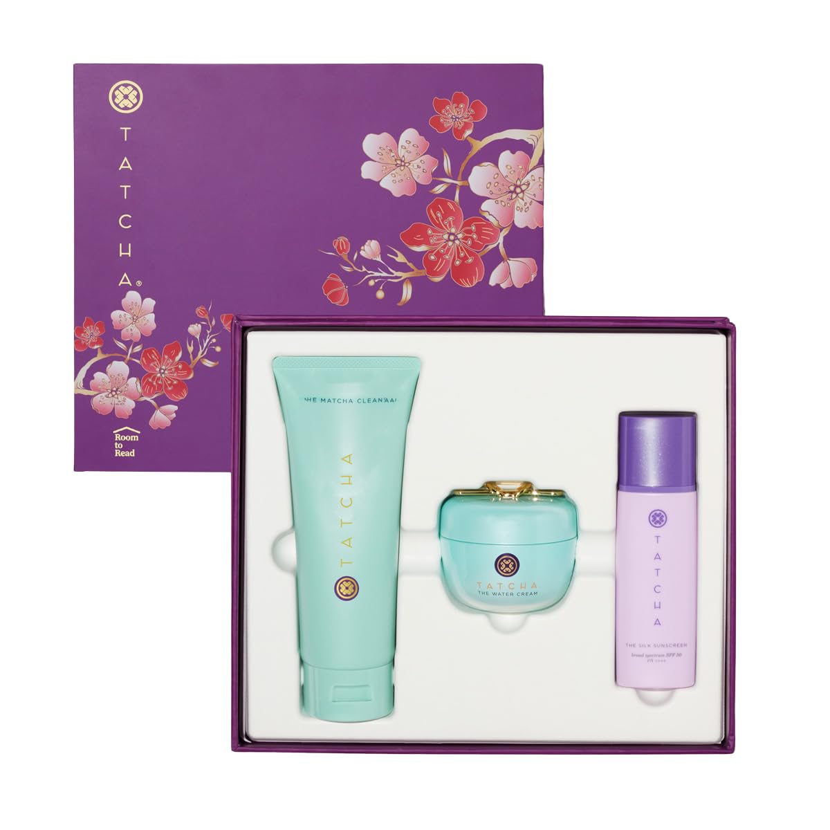Tatcha Pure Pores Set packaging on display, suggesting a pore-refining ritual.