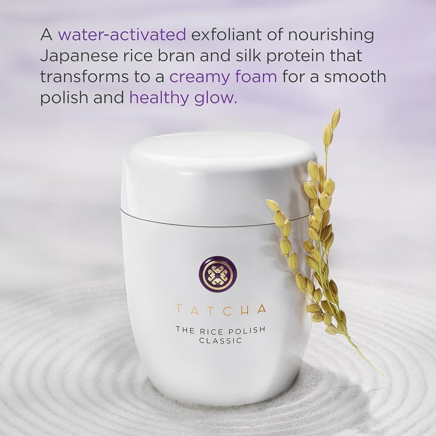 Tatcha silk cream jar closeup forms a protective hydration veil on skin