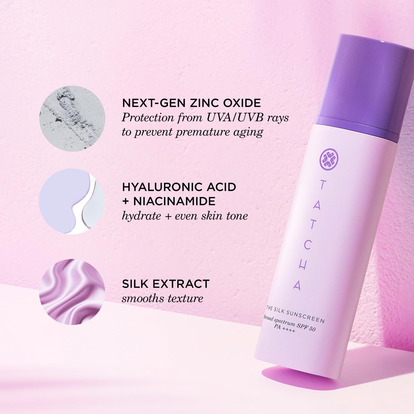 Flat lay of the skincare trio arranged for a balanced routine.