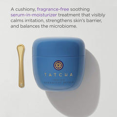Tatcha Starter Ritual Set bottles closeup showing soothing textures for daily care