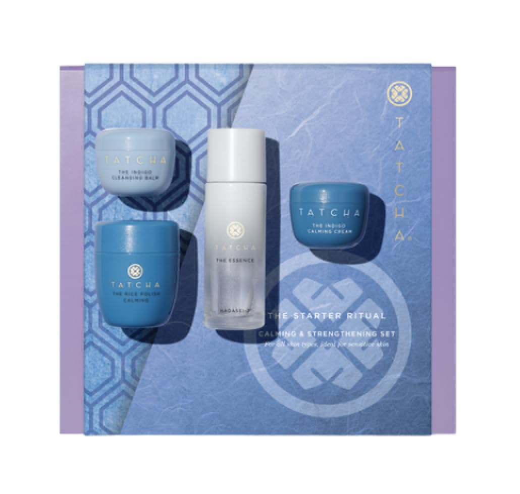 Tatcha Starter Ritual Set box front for a calming sensitive-skin routine