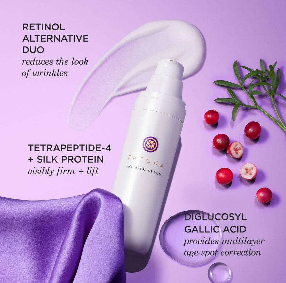 Tatcha starter ritual set lifestyle shot demonstrates a two week routine in action