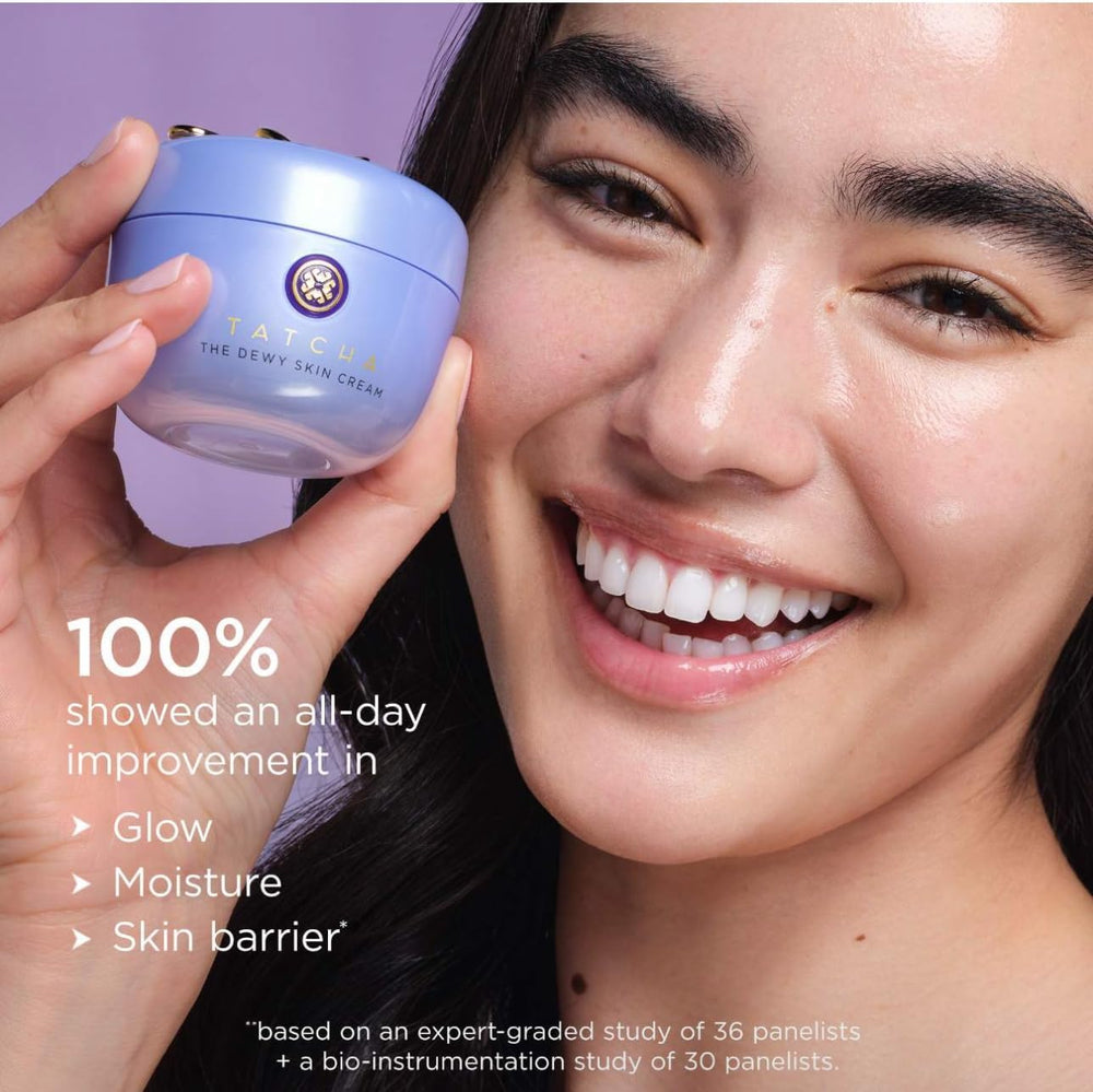 TATCHA Wisteria Lip Mask tube showing glossy berry lip care