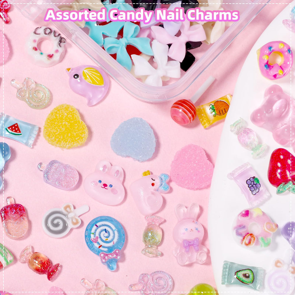 Tatiwoo 3D candy nail charms donut design adds whimsy to manicure