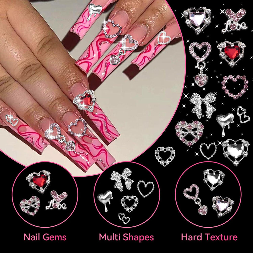 Tatiwoo alloy rhinestones nail gems provide lasting shine