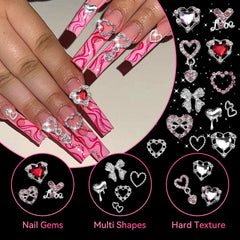 Tatiwoo alloy rhinestones nail gems provide lasting shine