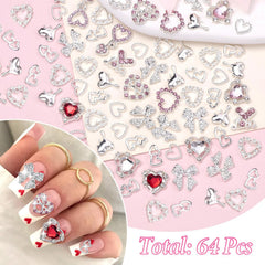Tatiwoo bow and heart alloy charms add chic accents