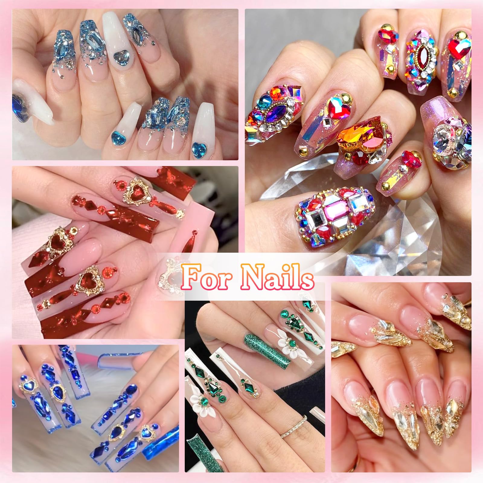 Tatiwoo rhinestones for nails, makeup, and DIY projects with sparkle