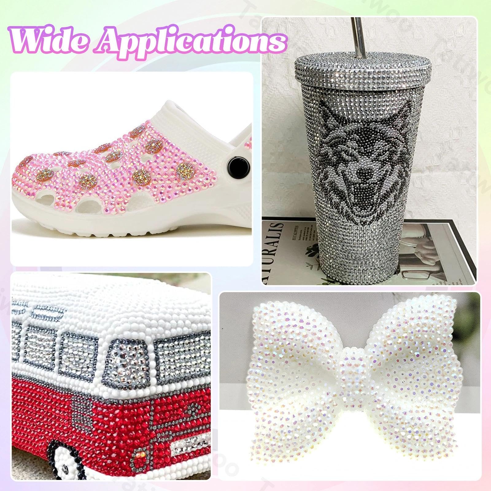 Tatiwoo DIY sparkle ideas for phone cases, cups, clothing, and decor