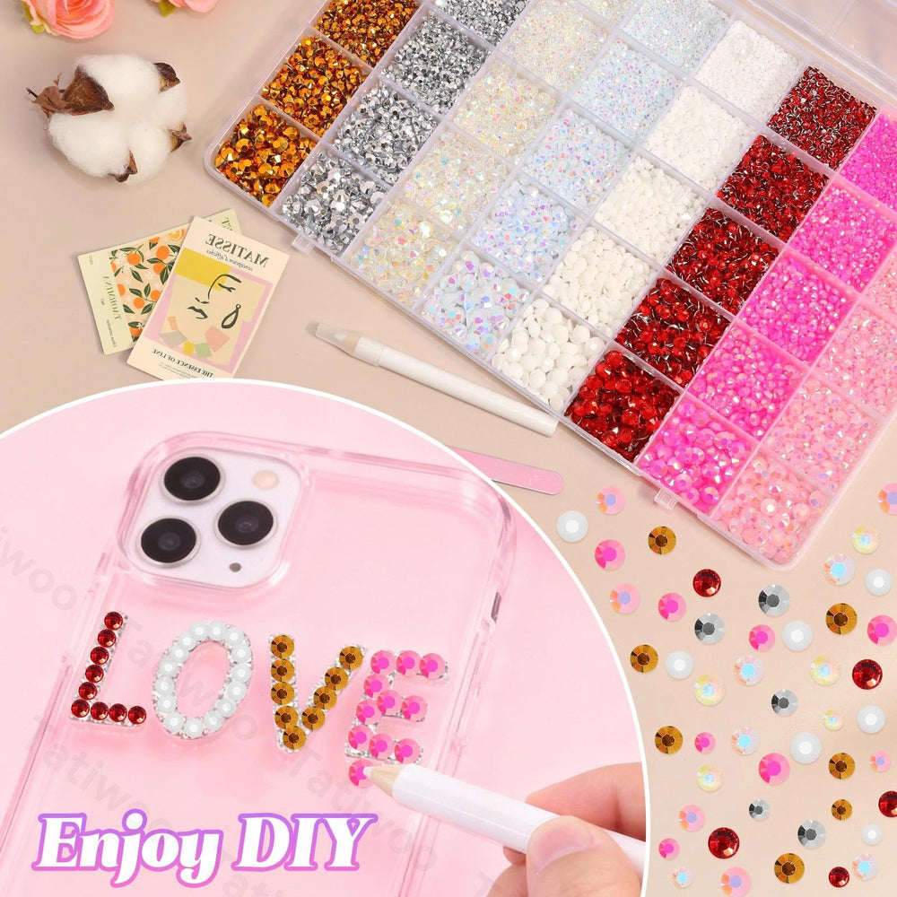 Tatiwoo flatback rhinestones 2–6 mm for seamless surface bonding