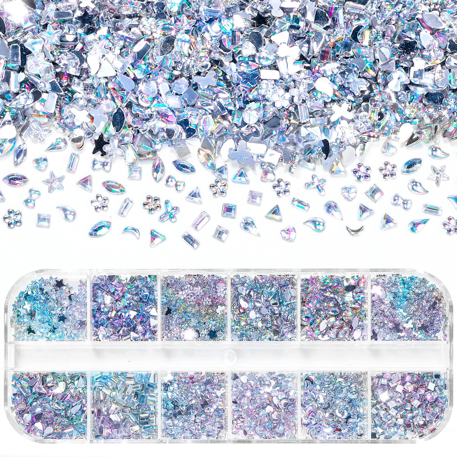 Tatiwoo mini nail stones flowers for vibrant floral nail art ideas.