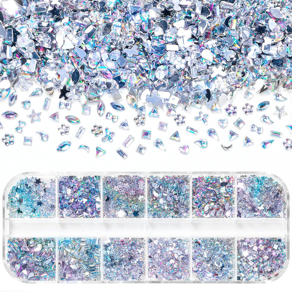 Tatiwoo mini nail stones flowers for vibrant floral nail art ideas.