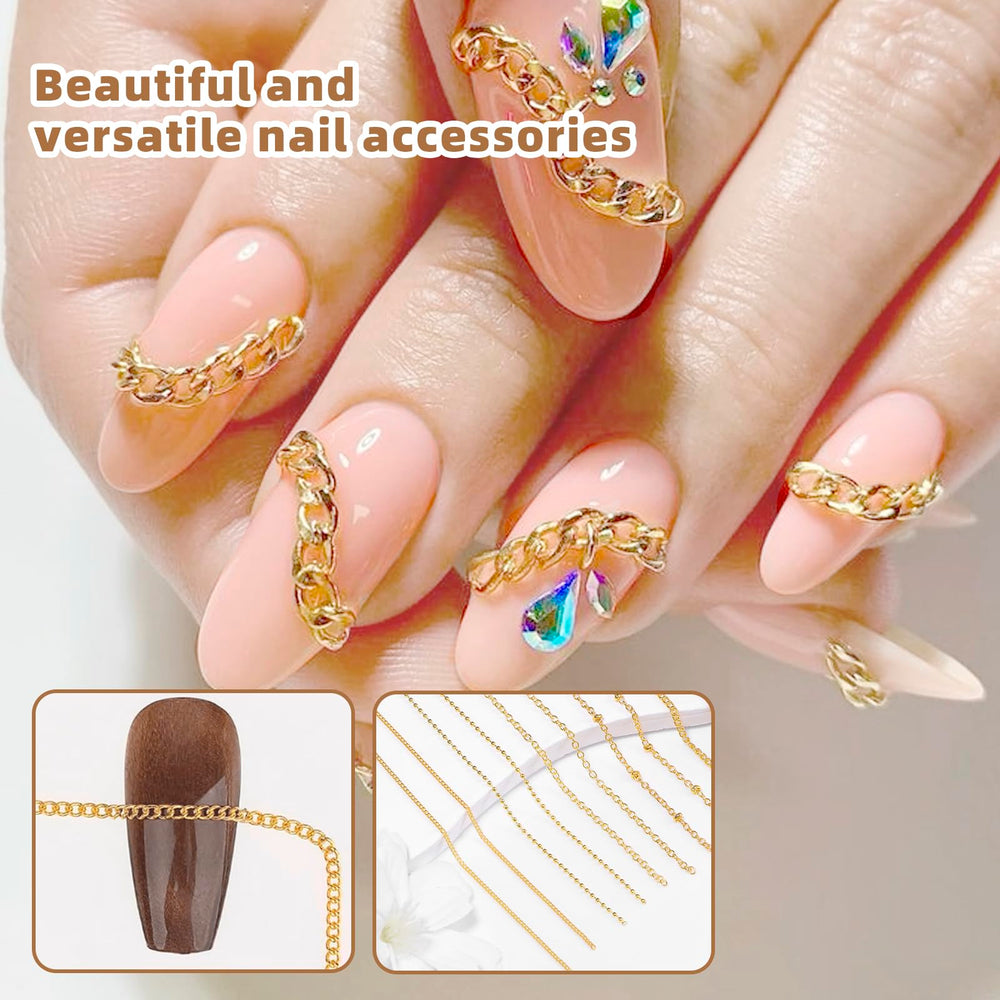 Tatiwoo gold style 05 nail chains add a punk touch with durability