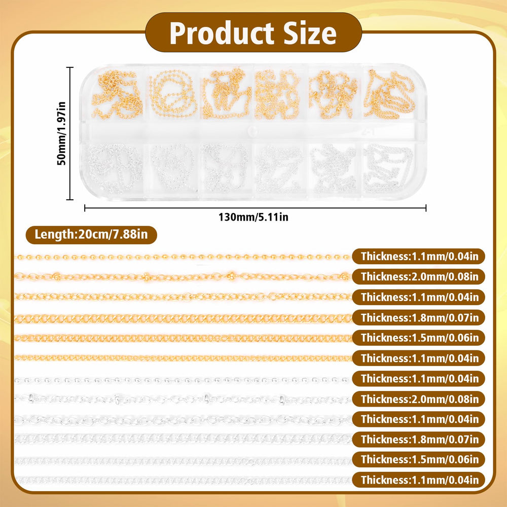 Tatiwoo two-box chain set enables bold nail designs.