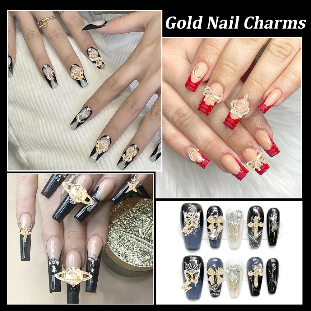Tatiwoo cross charm creates refined nail detail