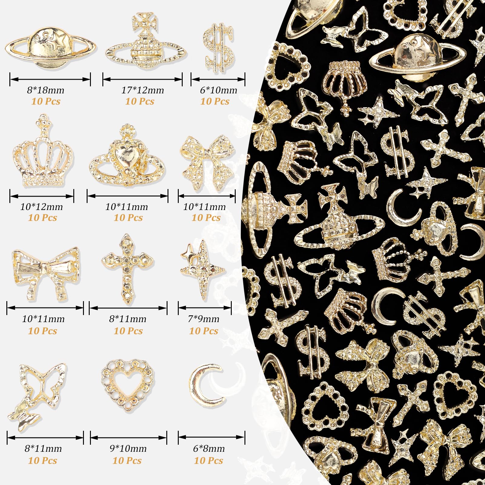 Tatiwoo crown charm delivers regal sparkle for elegant manicures