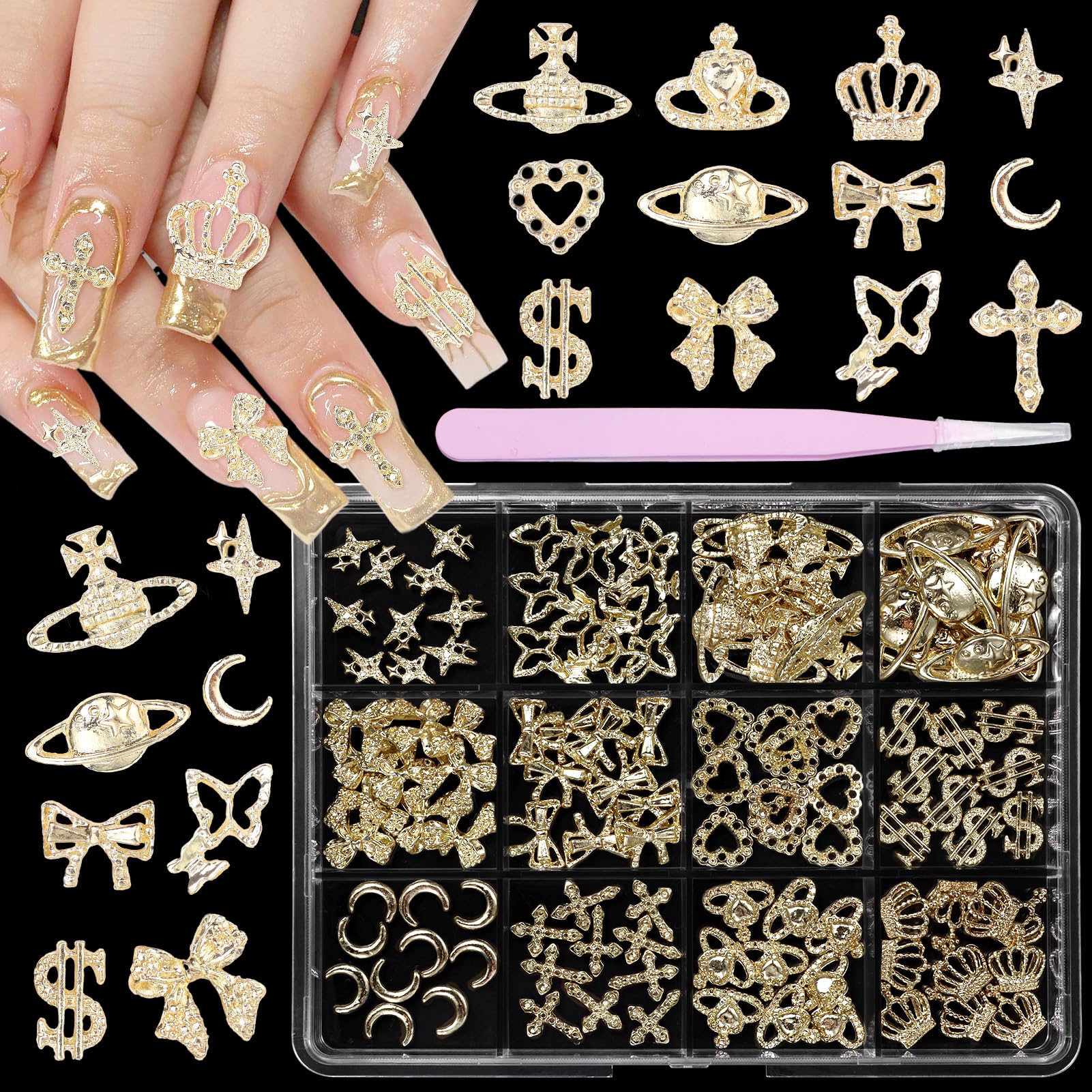 Tatiwoo dollar charm adds chic flair to nails for stylish accents