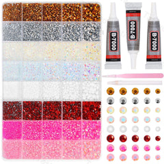 Tatiwoo bedazzling kit with 40-grid color gems for organized crafting and inspiration