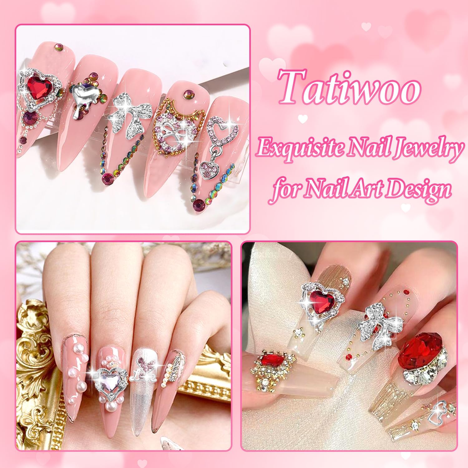 Tatiwoo Valentine’s Day nail decor for festive looks